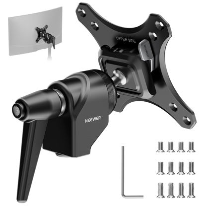 Picture of NEEWER VESA Monitor Mount Adapter with Arca Type Quick Release, 360° Rotatable Ball Head, M4 Screw & 5/8" Receiver Light Stand Adapter for TV Screen, Field Monitor, C Stand, Max Load: 44lb/20kg, MA016