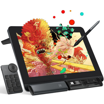 Picture of XPPen Artist Pro 14 Gen2 Drawing Tablet with Screen 14 inch Graphic Art Tablet with Full Laminated Anti-Glare Screen 16384 Pressure Levels X3 Pro Battery-Free Stylus 123% sRGB Tilt Stand Mini Keydial