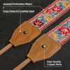 Picture of Padwa Lifestyle 2" Wide Classic Crazy Horse Art Cowhide Head Camera Strap - Jacquard Embroidery Floral Vintage Camera Straps for Photographers Gift, Adjustable Shoulder Neck Strap Fits DSLR Cameras