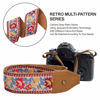Picture of Padwa Lifestyle 2" Wide Classic Crazy Horse Art Cowhide Head Camera Strap - Jacquard Embroidery Floral Vintage Camera Straps for Photographers Gift, Adjustable Shoulder Neck Strap Fits DSLR Cameras