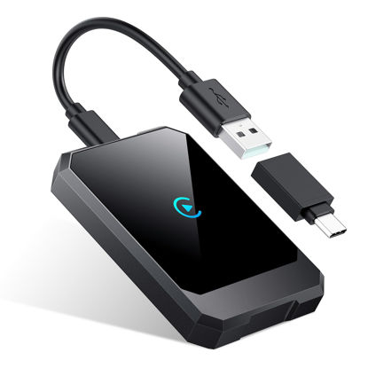 Picture of Car Play Wireless Adapter Converts Wired to Wireless CarPlay Adapter Plug & Play No Latency Easy Setup CarPlay Dongle for Cars 2015+ for Apple iOS 10+