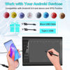 Picture of Graphics Drawing Tablet TEROW,10x6 inch Digital Drawing Tablet with Bracket and 8192 Levels Stylus for PC/Mac/Android 5.0 for Drawing and Online Teaching,Drawing pad Drawing borard and Art Tablet
