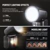 Picture of NEEWER Z2-N 2.4G TTL Round Head Flash Speedlite Compatible with Nikon, 76Ws 1/8000s HSS Flash with Upgraded UI, 2 Modeling Lamps, TTL/M Quick TCM Switch, 7.2V/3000mAh Battery, 600 Full Power Flash