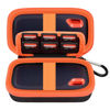 Picture of Case Compatible with SanDisk Extreme Pro/for SanDisk Portable SSD 1TB 2TB 4TB 500GB External Solid State Drive, Travel Storage Holder Bag for 2 SSD and Memory Card SD Card -Orange (Box Only)