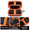 Picture of Case Compatible with SanDisk Extreme Pro/for SanDisk Portable SSD 1TB 2TB 4TB 500GB External Solid State Drive, Travel Storage Holder Bag for 2 SSD and Memory Card SD Card -Orange (Box Only)
