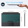 Picture of MoKo Type Cover Fit Microsoft Surface Go 4 (2023)/ Go 3 (2021)/ Go 2 2020 / Go 2018, Slim Wireless Bluetooth Keyboard with Trackpad, 7-Color LED Backlit, Built-in Rechargeable Battery - Black