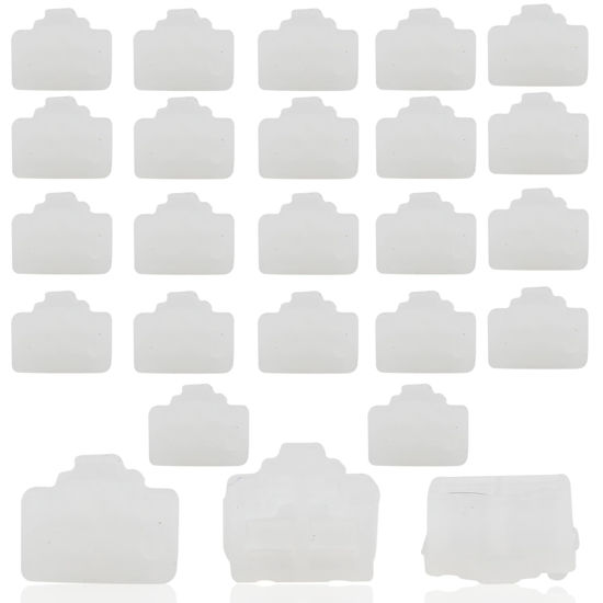 Picture of Moicstiy 50Pcs Ethernet Dust Cover, RJ45 Anti-Dust Silicone Plugs Protector Stopper Cap - Securely Block and Shield Female Ports for Switches, Routers, and Media Converters(Clear)