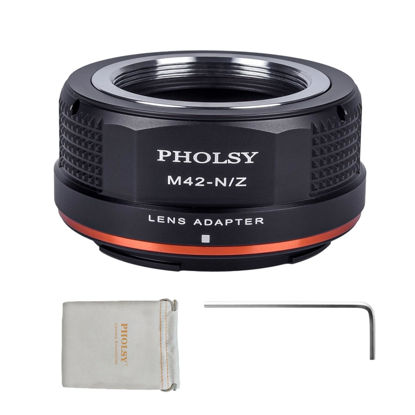 Picture of PHOLSY Lens Mount Adapter Manual Focus: Compatible with M42 Lens to Nikon Z Camera Body