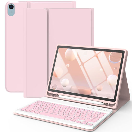 Picture of Keyboard Case for iPad Air 11-inch M2/ Air 5th/ 4th Generation- Detachable Bluetooth Keyboard Case with Pencil Holder - Flip Stand Cover for iPad Air 11 2024/Air 5 2022/Air 4 2020/iPad Pro 11 1st 2018
