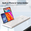 Picture of Wireless Keyboard and Mouse Combo, MARVO 2.4G Ergonomic Wireless Computer Keyboard with Phone Tablet Holder, Silent Mouse with 6 Button, Compatible with MacBook, Windows (White)