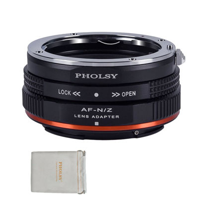 Picture of PHOLSY Lens Mount Adapter Manual Focus: Compatible with Sony A (Minolta AF) Lens to Nikon Z Camera Body