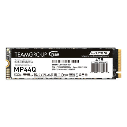 Picture of TEAMGROUP MP44Q 4TB SLC Cache Gen 4x4 M.2 2280 PCIe 4.0 w/NVMe Laptop & Desktop & NUC & NAS SSD Read/Write Speed up to 7400/6500MB/s TM8FFD004T0C101