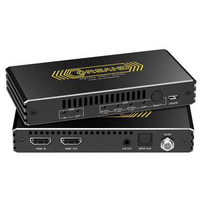 Picture of CORSAHD 4K@120Hz HDMI 2.1 Audio Extractor Audio Converter,HDMI to HDMI,SPDIF Optical 7.1/5.1CH,Stereo 3.5mm,Supports VRR,CEC,Dolby Digital Audio De-embed,HDCP 2.2/2.3 Bypass,for PS5,Xbox