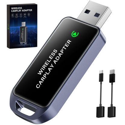 Picture of Carplay Wireless Adapter for Apple Wireless Carplay Adapter Compatible with iPhone 6+ and 2016+ Cars, Online Updates Keep Original Control，Bluetooth 2.4GHz and Wi-Fi 2.4+5.8GHz