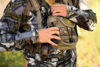 Picture of Horn Hunter Bino Hub - Hunting Adjustable Binocular Straps Harness Chest Pack with Range Wrap & Range Lock Included for Bow Hunting, Standard, Camo