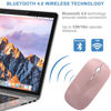 Picture of Bluetooth Wireless Mouse for MacBook Air Mac Pro Laptop Computer iPad Pad PC Laser Optical Rechargeable Mini Slim Silent Mouse Widely Used Desktop Hp iMac (Rose Gold)
