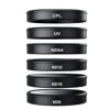 Picture of TELESIN 6-Pack Lens Filter Kit for DJI Osmo Action 3 Action 4 5 Accessories, CPL Polarizing UV Effect ND8 ND16 ND32 ND64 Neutral Density HD Ultra Thin Lens Protector for DJI Action 3 4 5 Camera