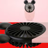 Picture of Kbinter Cute Personal Mini Fan, Handheld & Portable USB Rechargeable Fan with Beautiful LED Light, 3 Adjustable Speeds, Portable Holder, for Indoor Outdoor Activities, Cute Mouse 2 Pack (Pink+Blue)