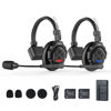 Picture of SYNCO XTALK X2 Wireless Intercom Headset System, 2.4GHz Wireless Headset with 24H Worktime for 2-Person 350M/1148FT, Wireless-Headset-Intercom-for-Communication (2PCS)