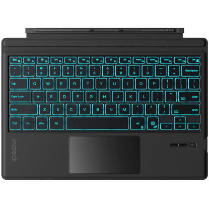 Picture of Inateck for Surface Pro 7 Keyboard with Precision Touchpad, Bluetooth 5.3, 7-Color Backlight, Compatible with Surface Pro 7/7+/6/5/4, KB02027 Black