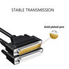 Picture of Willwewon 28AWG 10FT/3M DB37 Male to Female RS232 Serial Extension Cable,D-SUB 37 Pin Gold Plated Connector Straight Through Cord for PC,Printer,Modem