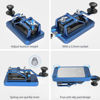 Picture of CW Morse Code Key - Heavy Auto Telegraph Key Single Paddle Camel Back Staright Key Magnetic Aluminum Alloy Practice Key (Blue)