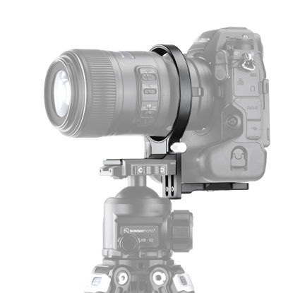 Picture of SUNWAYFOTO LS-Z9，80mm Rotating Collar for Z9,EOS R3, Tripod Mount Ring Lens Support Collar Arca Swiss Plate Mount DSLR Horizontal Vertical Switching