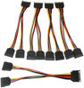 Picture of Longdex SATA Power Extension Cable 5PCS 20cm SATA Power 15-Pin Male to 2 x 15P Female Y Splitter Cable Adapter