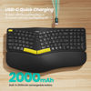 Picture of Nulea Wireless Ergonomic Keyboard, Split Keyboard with Wrist Rest, USB-C Charging, 7-Color Backlight, Natural Typing, Bluetooth and USB Connectivity, Compatible with Windows/Mac