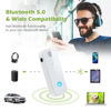 Picture of KeeKit Bluetooth 5.0 Receiver, AUX Bluetooth Adapter for Car, Home Stereo, Long Battery Life, Supports Hands Free Calls for Car, Headphones, Speakers-White