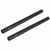 Picture of Haoge VA-PR20B 20cm (7.9 Inch) Long Aluminum Alloy Rod 15mm Rods with M12 Thread for Camera Rail Support System Rig Shoulder Pads Monitor Mount Rod Clamp Base Mattebox Follow Focus Black, Pack of 2