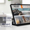 Picture of KADO Portable Monitor 180 Degree Adapter Set - Mini HDMI to HDMI 4K 60Hz U Shaped USB-C to USB-C USB 3.1 Gen 2 10Gbps 60W PD Charging Extender Converter for Laptop and Tablet (Major Combo)