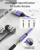 Picture of USB to 3.5mm Jack Audio Adapter, USB to Aux Cable External Stereo Sound Card, USB Male to 3.5 mm TRRS Female Headset for PS4/PS5/Headphone/Mac/Linux/Laptop Braided USBA Headphone Adoptor