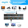 Picture of eSynic Professional HDMI Splitter 1 in 4 Out 4K@30HZ HDMI TV Splitter Metal Case 4 Way HDMI Splitter 4k HDCP 1.4 Hdcp Bypass Splitter Plug&Play Multi HDMI Adapter for Fire Stick PS4 Blu-ray Player etc
