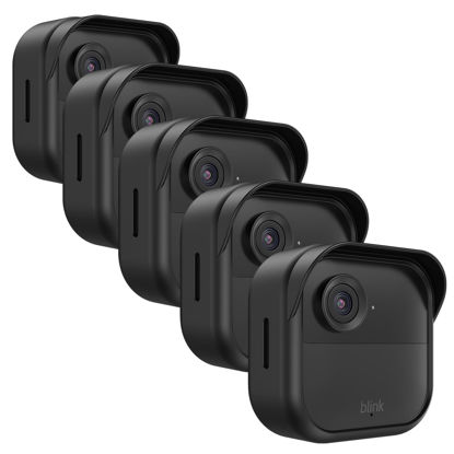 Picture of Silicone Case Cover for All-New Blink Outdoor 4 (4th Gen), Weatherproof Silicone Case Provides Full Camera Protection, for All-New Blink Outdoor 4 Home Security Camera Black, 5 Pack