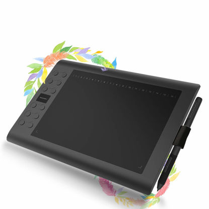 Picture of Drawing Tablet GAOMON M106K PRO 10 x 6.25 inches Large Graphic Tablet, Digital Art Tablet Supports Tilt Function with 12 Shortcut Keys, Battery-Free Stylus, Work with Mac, Windows PC & Android