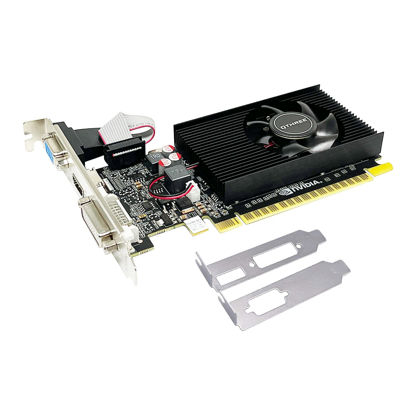 Picture of QTHREE GT 210 Graphic Card,1024 MB,DDR3,64 Bits,HDMI,DVI,VGA,589 MHz Core Frequency Desktop Video Card for PC Working,PCI Express x16,Low Profile