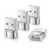 Picture of Elebase USB to USB C Adapter 4 Pack,Transparent Type-C Female to A Male Car Charger Converter for New iPhone 16 Pro Max Plus 15 14 13,Apple Watch 10 9 8,Airpods,iPad Air 5 Mini 6 7,Samsung S24 Ultra