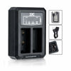 Picture of NP-W126 NP-W126S Battery Charger Dual Charger Built-in USB Cable for Fujifilm X100VI X-T50 X-T30 II X-S10 X-PRO3 X-Pro2 X-Pro1 X-T30 X-T20 X-T10 X-T3 X-T2 X100V X100F X-E4 X-E3 X-E2 X-E1 X-A5 X-A3