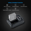 Picture of NP-W126 NP-W126S Battery Charger Dual Charger Built-in USB Cable for Fujifilm X100VI X-T50 X-T30 II X-S10 X-PRO3 X-Pro2 X-Pro1 X-T30 X-T20 X-T10 X-T3 X-T2 X100V X100F X-E4 X-E3 X-E2 X-E1 X-A5 X-A3