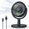 Picture of Mini Desk Fan, USB Powered Desktop Fan with 4 Speeds, Small but Powerful Strong Airflow Work Quiet, 310° Adjustment, Portable Personal Air Circulator Fan for DesktopTable Office Bedroom-Black