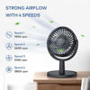 Picture of Mini Desk Fan, USB Powered Desktop Fan with 4 Speeds, Small but Powerful Strong Airflow Work Quiet, 310° Adjustment, Portable Personal Air Circulator Fan for DesktopTable Office Bedroom-Black