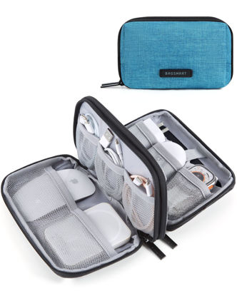 Picture of BAGSMART Electronics Organizer Travel Case, Travel Cable Organizer Pouch, Charger Organizer, Travel Essentials, Cord Organizer, Tech Organizer as Travel Accessories for Charger, Phone, Teal