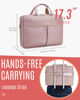 Picture of LIGHT FLIGHT 17.3 Inch Laptop Bag, Travel Business Briefcase,Water-Repellent Shoulder Messenger Bag,Large Computer Bag for Women Work Office,Nylon,Pink