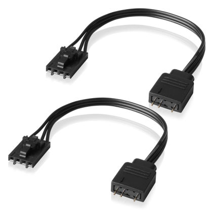 Picture of EZDIY-FAB Adapter Cable for Corsair RGB HUB, Lighting Node CORE, Commander CORE and iCUE Commander CORE XT, Smart RGB Lighting, Connect to Any 5V 3-Pin ARGB Devices (2 x 10cm)