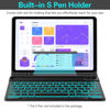 Picture of Galaxy Tab A9 Plus Case with Keyboard 5G 11 Inch 2023 (SM-X210/X216/X218), 7 Color Backlit Detachable Tablet Keyboard Cover with S Pen Holder for Samsung Galaxy Tab A9+ 11" (Black)