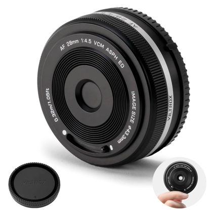 Picture of VILTROX 28mm f/4.5 F4.5 FE Pancake Full Frame Auto Focus Wide Angle Prime Lens for Sony E-Mount Cameras A7II A7SIII A7II A7RIII A7IV A7RIV A9 A1 FX3 A7RV ZVE1 A7CR A7CII A93 A6700 A6600 ZV-E10 FX30