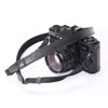 Picture of CANPIS CP008 Leather Camera Shoulder Neck Strap compatible with Canon Nikon Leica Fuji Sony Olympus etc. Black Color, Adjustable Length, Slim with Flocking Comfortable Pad