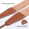 Picture of Padwa Lifestyle Cork Camera Strap -2" Top Layer Cowhide Head Camera Straps for Photographers,Natural Log Crackle Art Impressionist Style,Soft Chamois Velvet Padded Strap Quick Release fits All Cameras