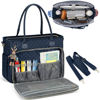 Picture of RAINSMORE Teacher Tote Bag 15.6 inch Laptop Bag for Women Work Bag Laptop Tote Nurse Bag Professional Computer Messenger Bag with Insulated Pocket, Laptop Briefcase for Office, College, Dark Blue